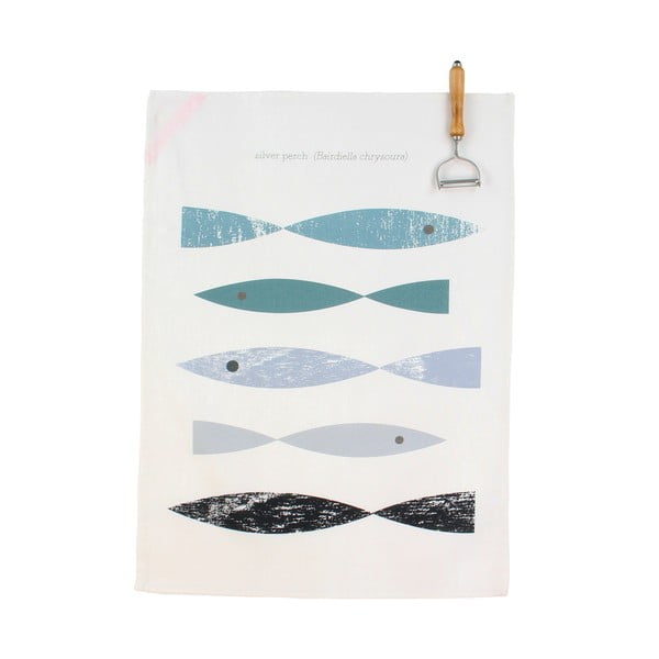 Zestaw 2 bawełnianych ścierek kuchennych Happy Friday Basic Kingfisher, 70x50 cm-image-1