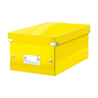Żółte pudełko do przechowywania z pokrywką Click&Store – Leitz