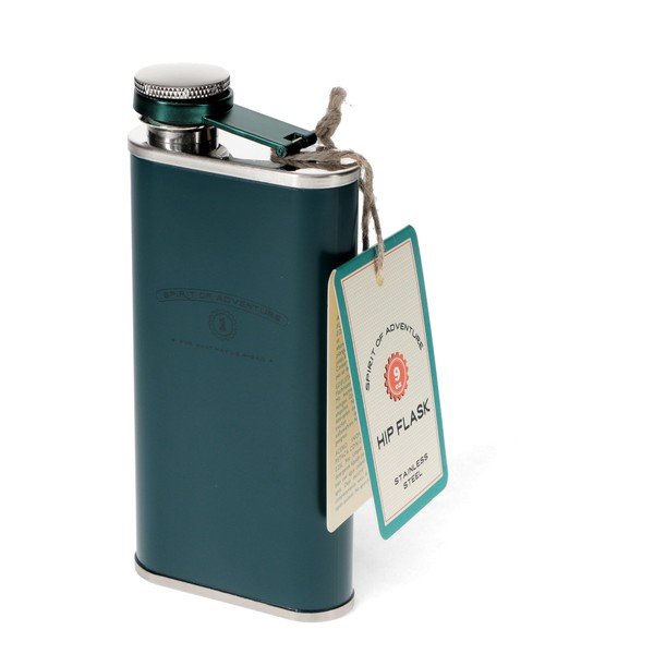 Zielononiebieska piersiówka ze stali nierdzewnej 250 ml Spirit of Adventure – Rex London-image-2