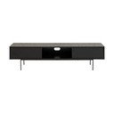 Czarna szafka pod TV w dekorze jesionu 180x44,5 cm Angus – Actona
