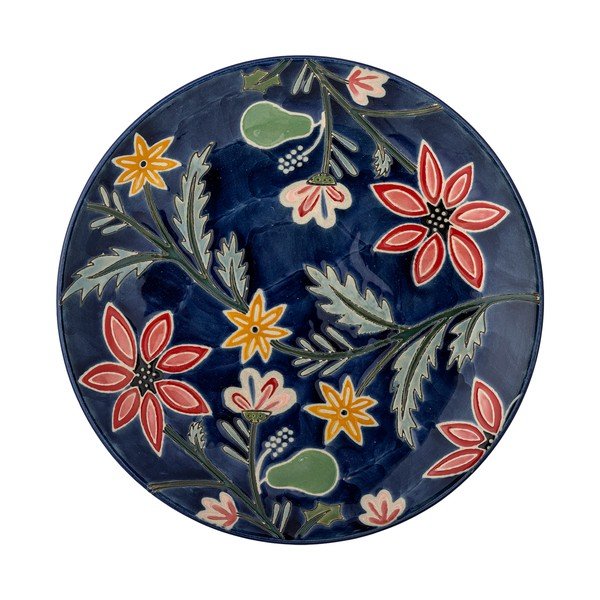 Ciemnoniebieskie kamionkowe talerze zestaw 4 szt. deserowe ø 20,5 cm Meredith – Bloomingville