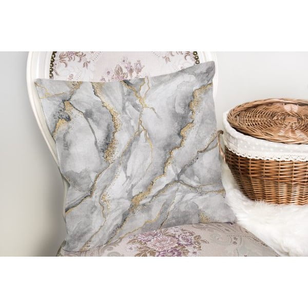 Poszewka na poduszkę Minimalist Cushion Covers Marble With Hint Of Gold, 45x45 cm-image-1