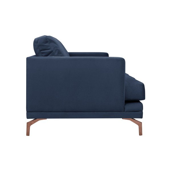 Ciemnoniebieska sofa 3-osobowa z konstrukcją w kolorze złota Windsor & Co Sofas Jupiter-image-2
