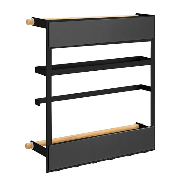 Czarny ścienny organizer kuchenny Wenko Magna-image-1