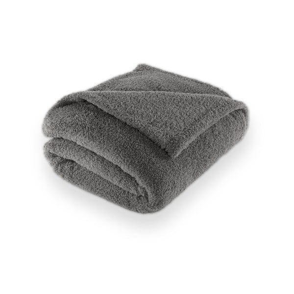 Szary koc z mikropluszu 150x200 cm Cocoon – Tiseco Home Studio