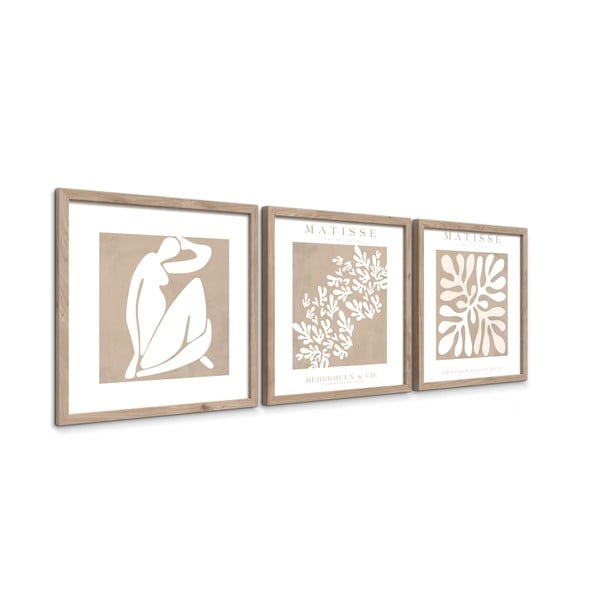 Obrazy zestaw 3 szt. 30x30 cm Matisse – Styler-image-4