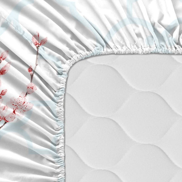 Bawełniane prześcieradło Happy Friday Basic Sakura, 140x200 cm-image-2