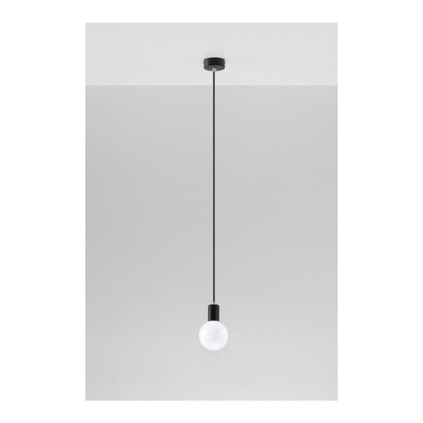 Czarna lampa wisząca Sollux Bombilla-image-2