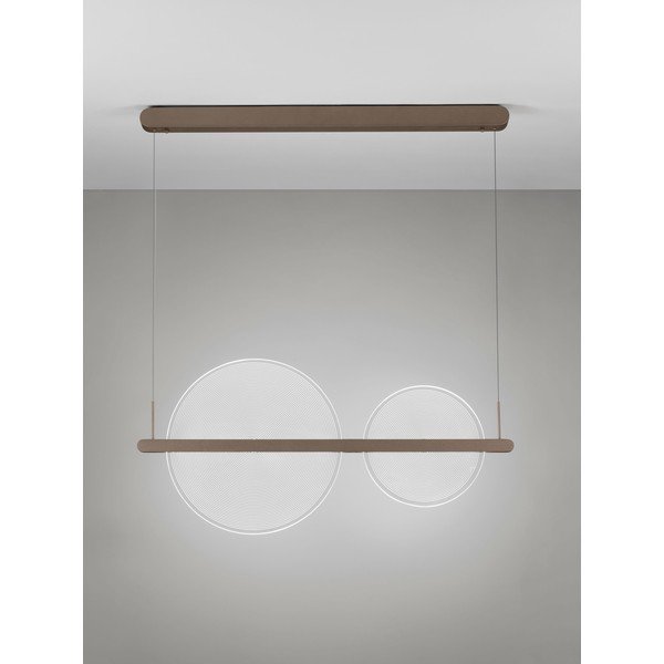 Brązowa aluminiowa lampa wisząca LED ze ściemniaczem z kloszem ze szkła akrylowego Noah – Nova Luce-image-4