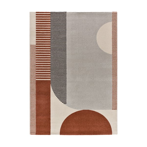 Czerwono-szary dywan 200x290 cm Gaia – Universal-image-4