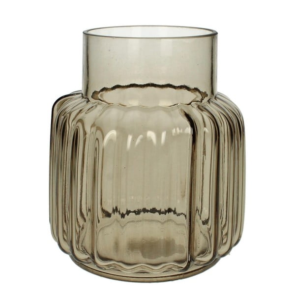 Brązowy szklany wazon HF Living, 20 cm