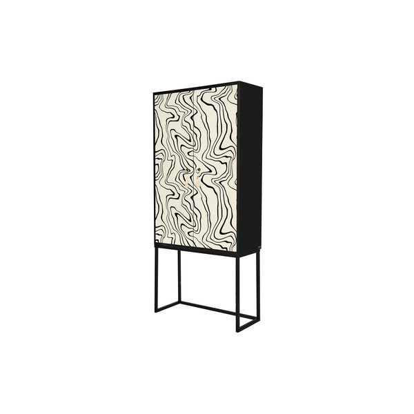 Czarno-beżowa szafka 75x164,5 cm Alva – Really Nice Things-image-2