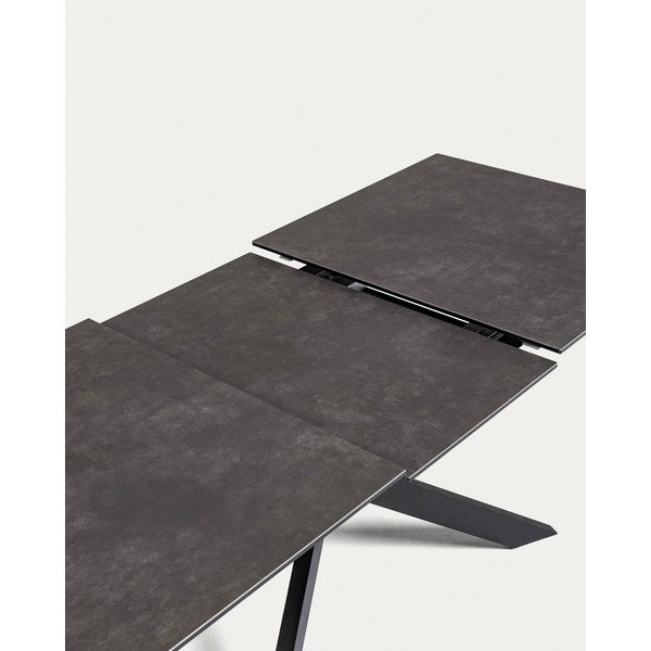 Rozkładany stół z dodatkowym blatem z ceramicznym blatem 90x160 cm Atminda – Kave Home-image-4