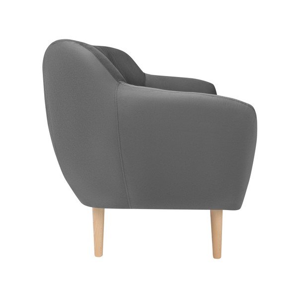 Szara aksamitna sofa Mazzini Sofas Sardaigne, 158 cm-image-3