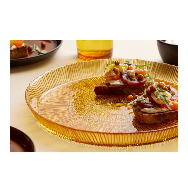 Pomarańczowy szklany półmisek ø 30 cm Kusintha – Bitz-image-3