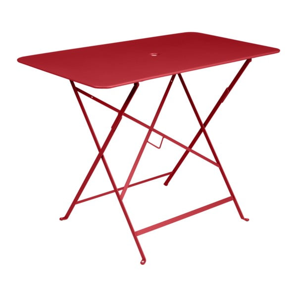 Czerwony stolik ogrodowy Fermob Bistro, 97x57 cm