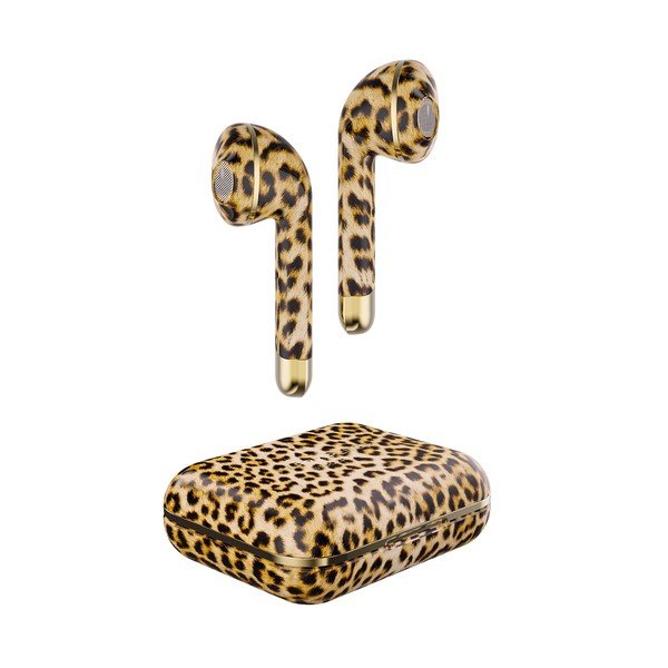 Bezprzewodowe słuchawki w etui Happy Plugs Air 1 Leopard-image-4