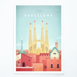 Plakat Travelposter Barcelona, 30 x 40 cm