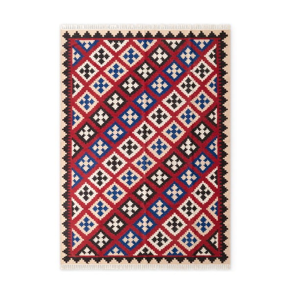 Czerwony wełniany dywan dwustronny tkany ręcznie 200x290 cm Kamal Rami – Nouristan