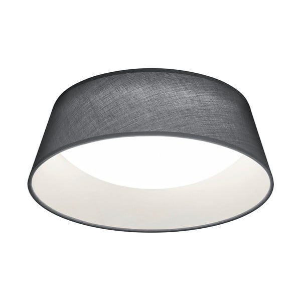 Czarna lampa sufitowa LED z tekstylnym kloszem Ponts – Trio