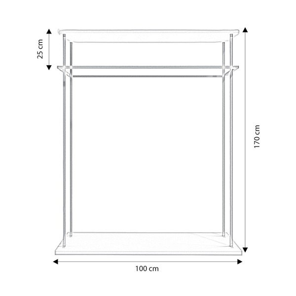 Biały stojak na ubrania Wuppertal – Kalune Design-image-4