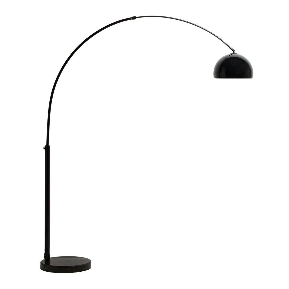 Czarna lampa stojąca z metalowym kloszem (wysokość 160 cm) Madali – Kave Home
