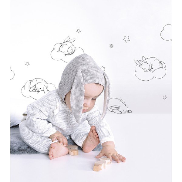 Naklejki dziecięce 30x42 cm Bunnies, Clouds And Stars – Lilipinso-image-1