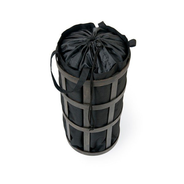 Czarny kosz na pranie z czarnym workiem Wireworks Cage-image-1