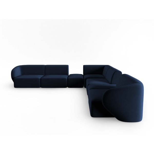 Niebieski aksamitny narożnik Paolo – Milo Casa-image-2