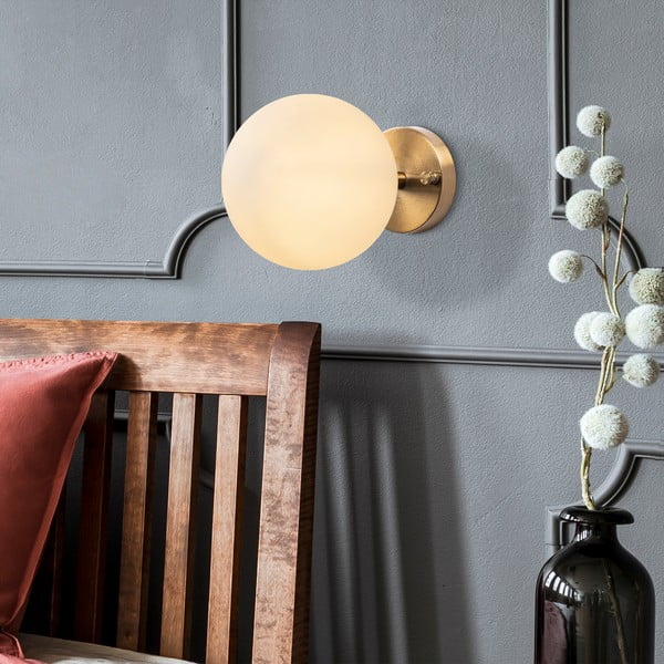 Biały/w kolorze brązu kinkiet ø 15 cm Atmaca – Opviq lights-image-4