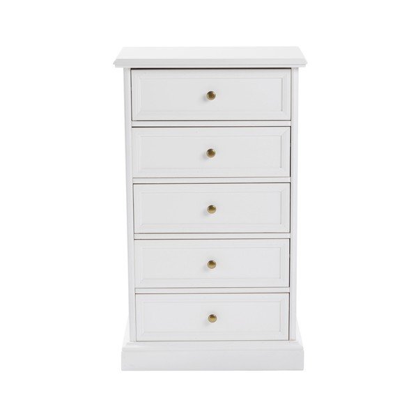 Biała komoda z 5 szufladami Folke Torino, dł. 50 cm-image-1