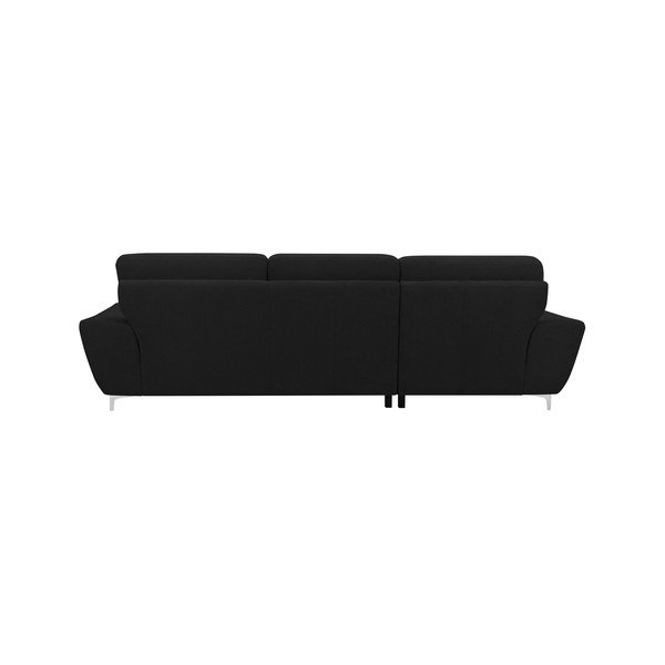 Czarny rozkładany narożnik prawostronny Windsor & Co Sofas Omega-image-1
