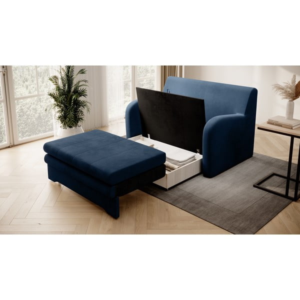 Niebieska aksamitna rozkładana sofa 130 cm Ario – ELTAP-image-3