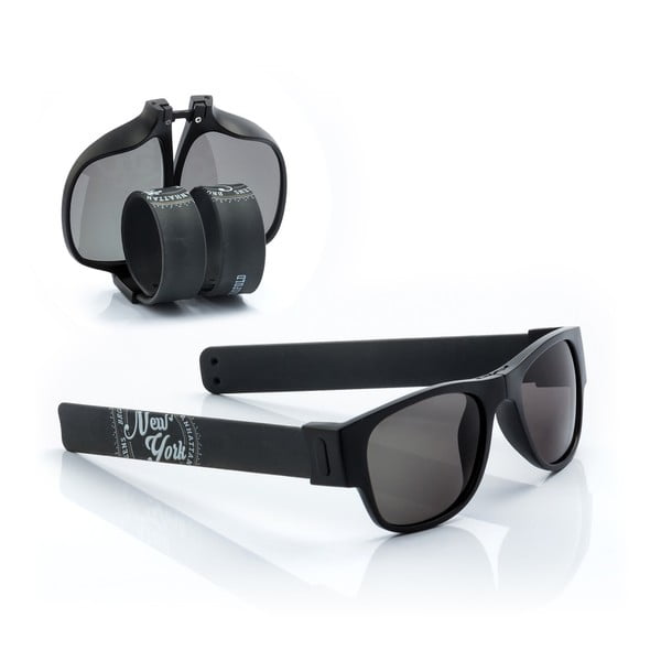 Czarne zwijane okulary przeciwsłoneczne InnovaGoods Sunfold ST1