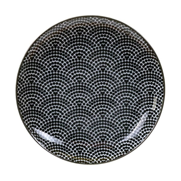 Czarno-biały talerz Tokyo Design Studio Nippon Dots, ø 16 cm