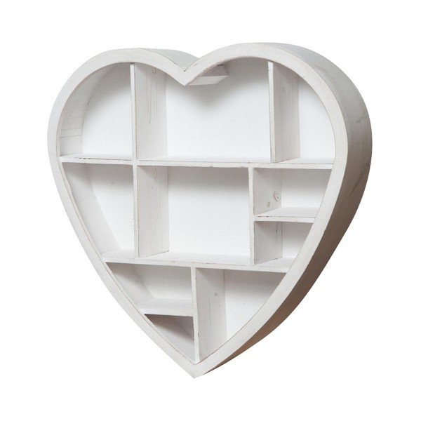 Biała biblioteczka wisząca Crido Consulting Heart, 61x60 cm-image-1