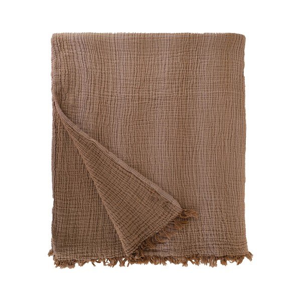 Beżowa bawełniana narzuta na łóżko Buldan's Kanyon, 220 x 240 cm-image-2