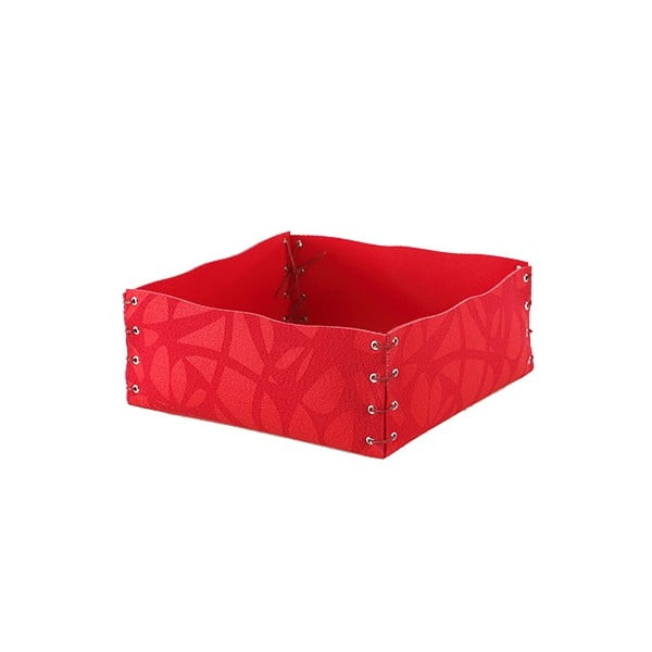 Filcowe pudełko, 12x6 cm, czerwone