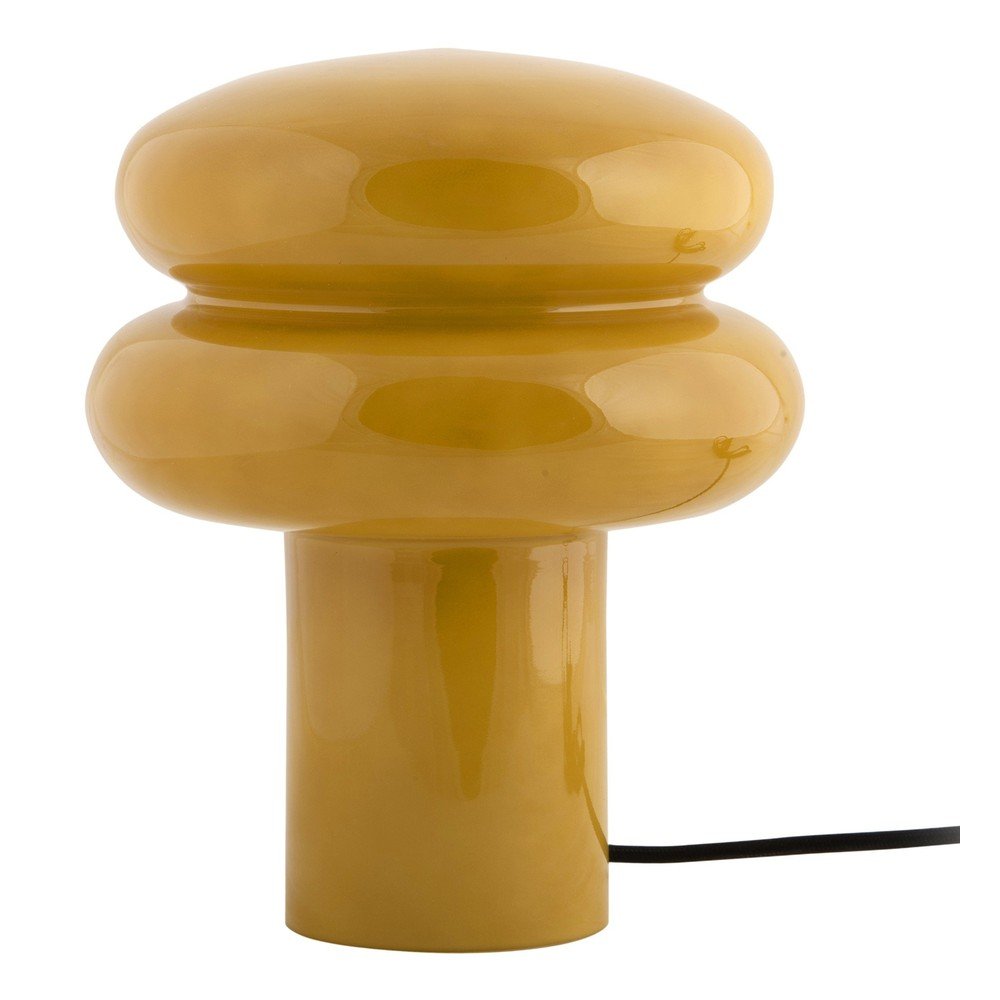 Szklana lampa stołowa w kolorze ochry (wysokość 24 cm) Incesante – Leitmotiv