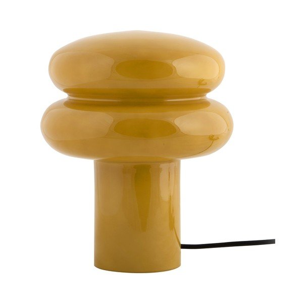 Szklana lampa stołowa w kolorze ochry (wysokość 24 cm) Incesante – Leitmotiv