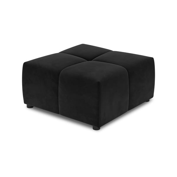 Czarny moduł aksamitnej sofy Rome Velvet – Cosmopolitan Design