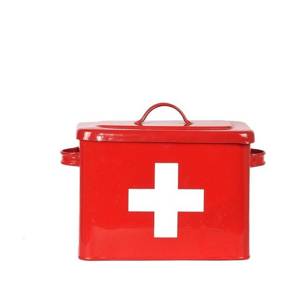 Czerwony pojemnik blaszany LABEL51 Firt Aid-image-2