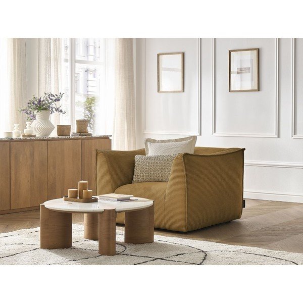 Musztardowy sztruksowy fotel Giorgia – Bobochic Paris-image-4