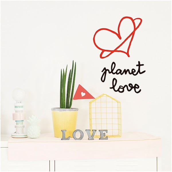 Naklejka dekoracyjna na ścianę Planet Love