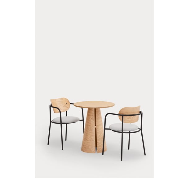 Naturalny okrągły stół w dekorze dębu ø 65 cm Cep – Teulat-image-3