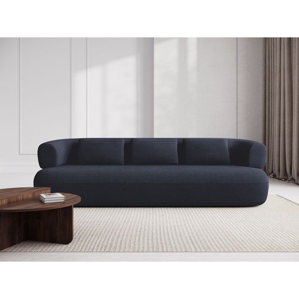 Ciemnoniebieska sofa z materiału bouclé 200 cm Jenny – Micadoni -image-1