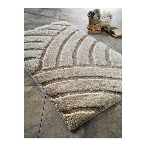 Kremowy dywanik łazienkowy Karya, 50x60 cm