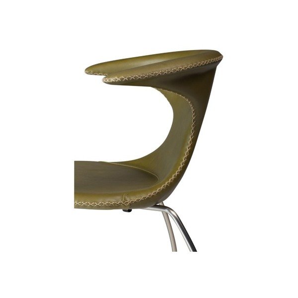 Zielone krzesło skórzane DAN-FORM Denmark Flair-image-4