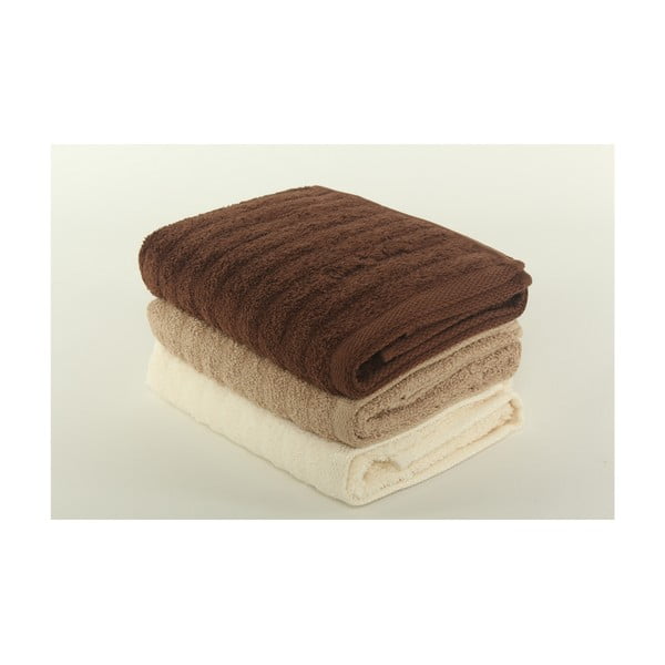 Komplet 3 ręczników Pierre Cardin Earth, 50x90 cm
