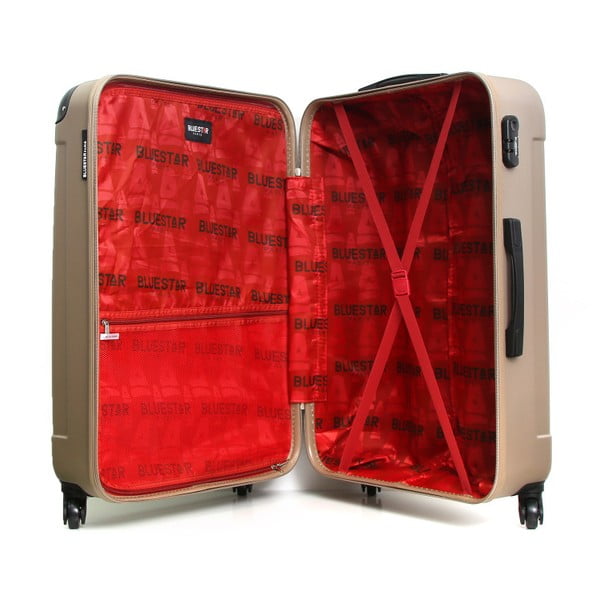 Walizka na kółkach w kolorze beżowego złota Bluestar, 32 l-image-4